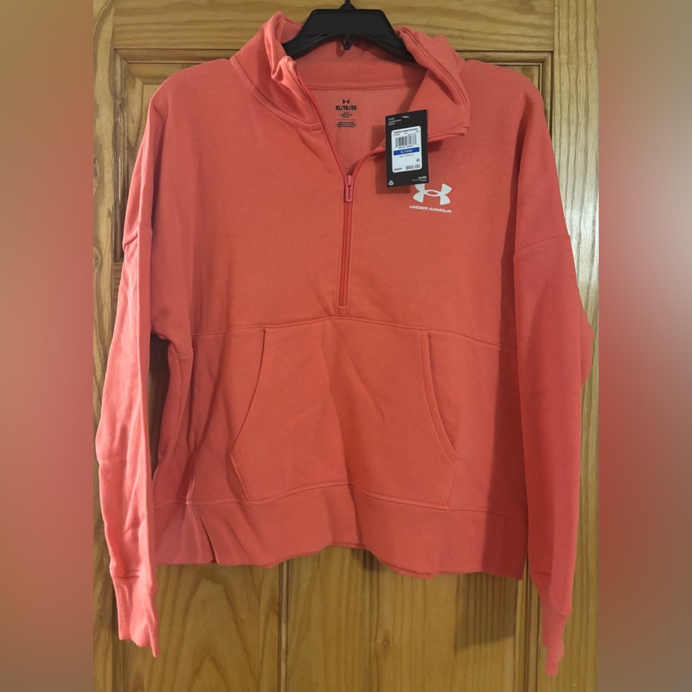 Under Armour Women's Coral 1/2 Zip Sweatshirt, Sz XL, NWT!
